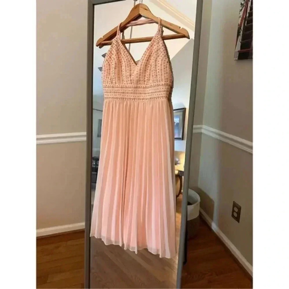 Lulus Glamorous Gala Pink Dress M Wedding GuestBridesmaid Formal Evening Gown - Picture 2 of 8